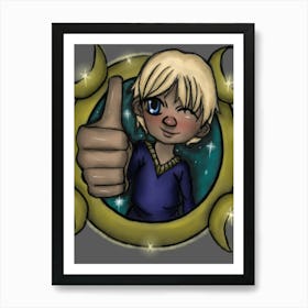 Boy Giving A Thumbs Up Art Print