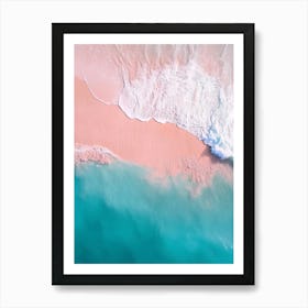 Pink Sand Beach At Sunrise Art Print