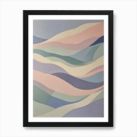 Pastel Waves no2 Art Print