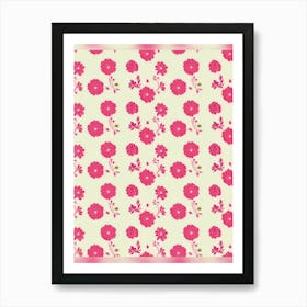 Pink Floral Pattern Art Print