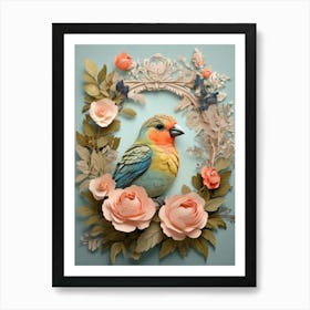 Bird In A Frame 2 Art Print