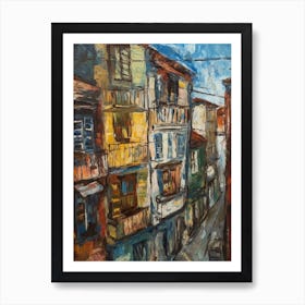 Window View Of Buenos Aires In The Style Of Expressionism 3 Art Print