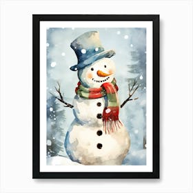 Snowman Wall Art Art Print