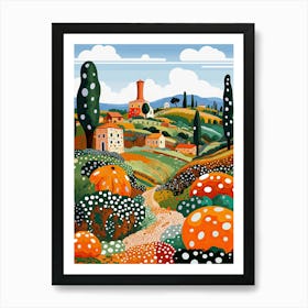 Agrigento, Italy, Illustration In The Style Of Pop Art 3 Art Print