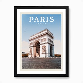 Paris France Arch Travel Poster Art Print