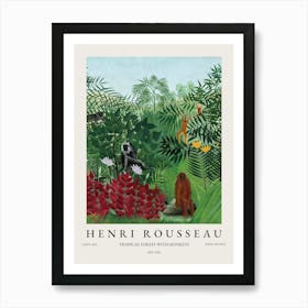 Henri Rousseau Tropical Forest With Monkeys Art Print