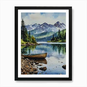 Boat On The Lake 2 Art Print