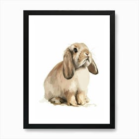 Mini Lop Rabbit Nursery Painting 4 Art Print