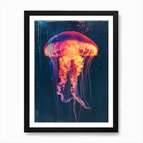 Inverted Jellyfish Polaroid Inspired 1 Art Print