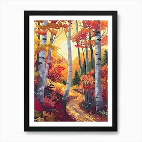 Fall Autumn Fores Art Print