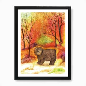 Autumn drawn by Paoling Rees Art Print