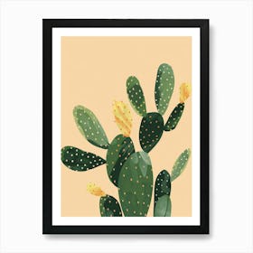 Rhipsalis Cactus Minimalist Abstract Illustration 1 Art Print