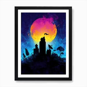 Fortnite City Silhouette Art Print