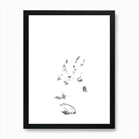 Cat Drawing Art Print