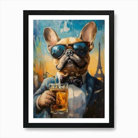 Whimsical Frenchies At The Bar 16 Poster