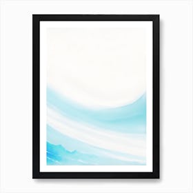 Blue Ocean Wave Watercolor Vertical Composition 1 Art Print