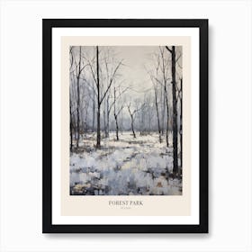 Winter City Park Poster Forest Park St Louis 1 Art Print