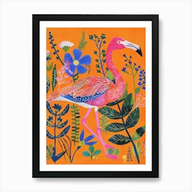 Spring Birds Flamingo 2 Art Print