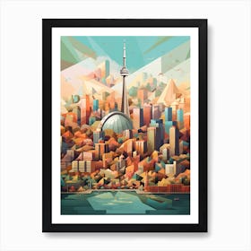 Toronto, Canada, Geometric Illustration 1 Póster