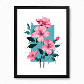 Pink Flowers 14 Art Print