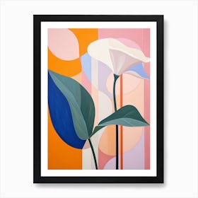 Calla Lily 2 Hilma Af Klint Inspired Pastel Flower Painting Art Print