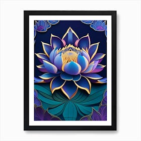 Lotus Flower Pattern Fauvism Matisse 7 Art Print