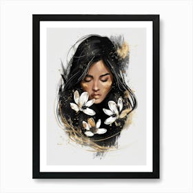 Lotus Flower Painting 3 Art Print