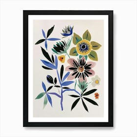 Painted Florals Passionflower 4 Art Print