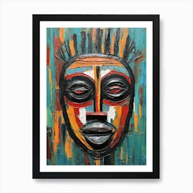 Whispered Legends; Tribal Mask Enigma Art Print