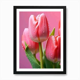 Pink Tulips Art Print