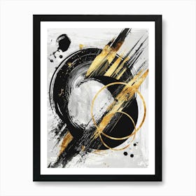 Abstract Black And Gold Canvas Print 15 Art Print