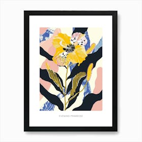 Colourful Flower Illustration Poster Evening Primrose 3 Art Print