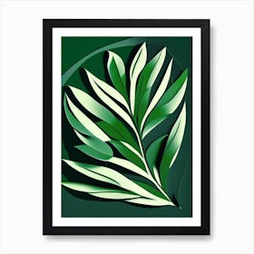 Tarragon Leaf Vibrant Inspired 1 Art Print