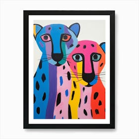 Colourful Kids Animal Art Panther 3 Art Print