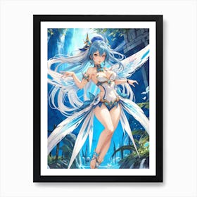 Sexy Anime Girl Painting (19) Art Print