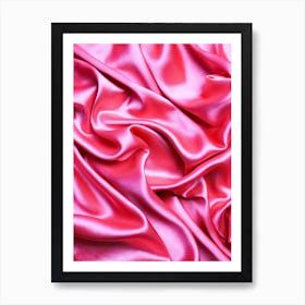 Pink Satin Background Art Print