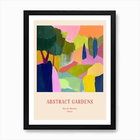 Colourful Gardens Bois Des Moutiers France 2 Red Poster Art Print