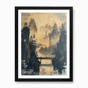 Antique Chinese Landscape Painting 10 Art Print