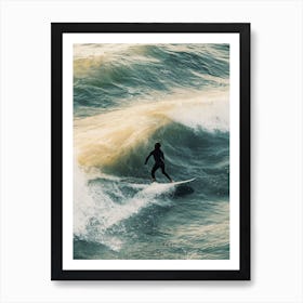 Surfer Ripping Waves Art Print