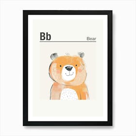 Animals Alphabet Bear 1 Art Print