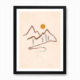 Mountain Minimal Art Print