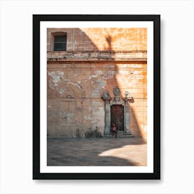 Shadow Of A Building Art Print