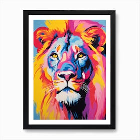 Lion Portrait Pop Art 4 Art Print