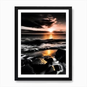 Sunset At The Beach 469 Art Print