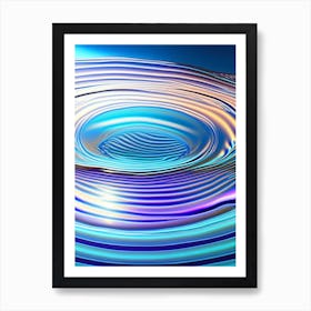 Water Ripples, Waterscape Holographic 1 Art Print