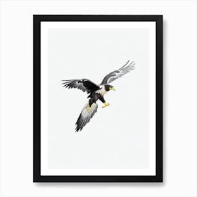 Golden Eagle B&W Pencil Drawing 3 Bird Art Print
