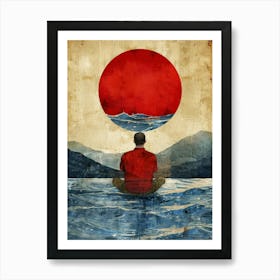 Man In Meditation Art Print