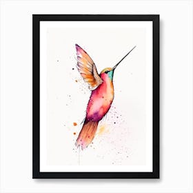 Allen S Hummingbird Minimalist Watercolour 3 Art Print