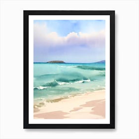 El Yunque Beach 2, Puerto Rico Watercolour Art Print