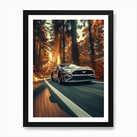 Ford Mustang Gt - Wallpaper Art Print